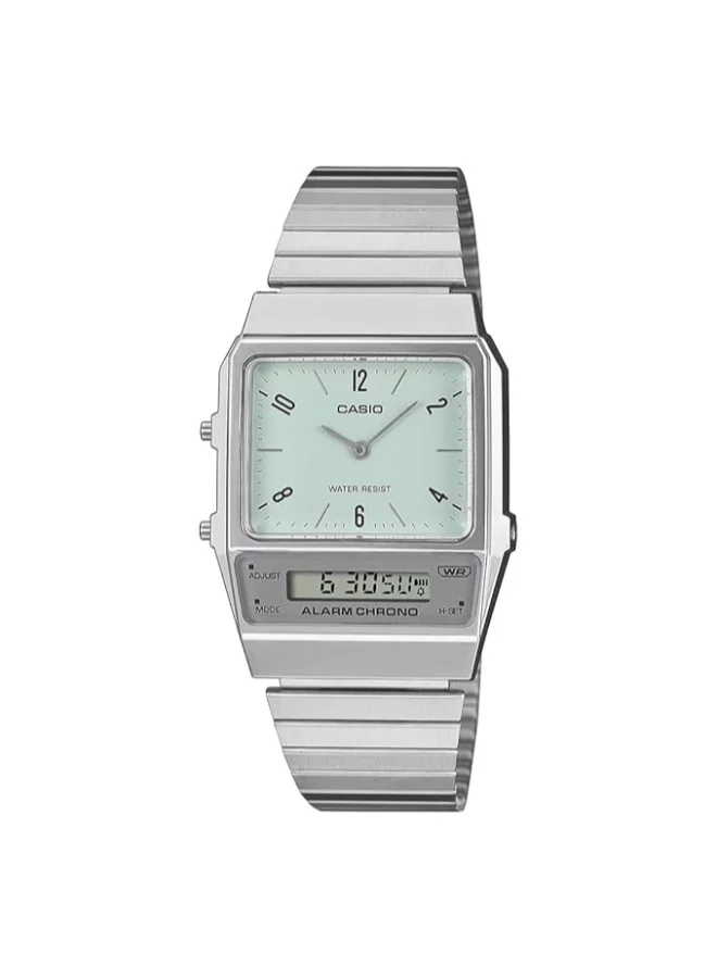 AQ-800E-3ADF ساعة ستانلس ستيل 32.1 مم أخضر