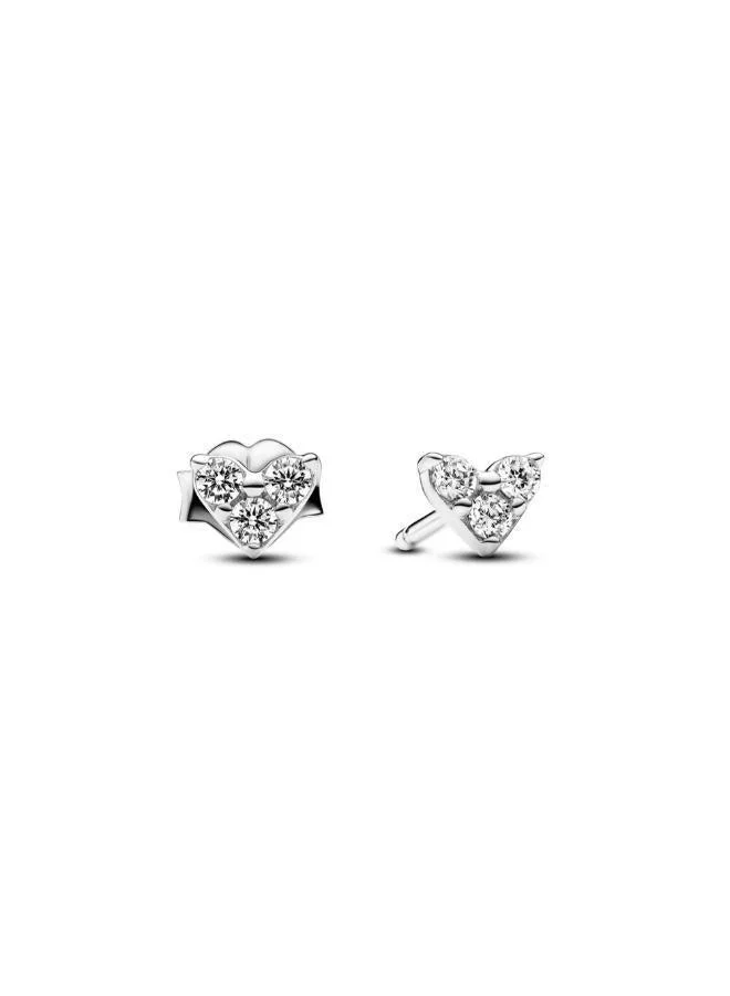 Triple Heart Stud Earrings