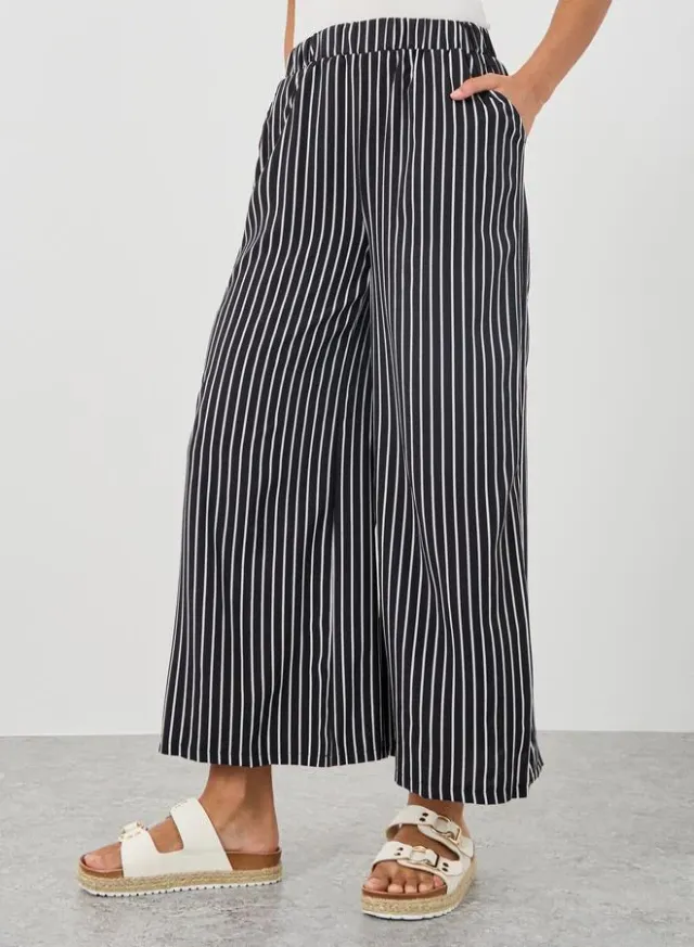 Striped Kimono & Wide Leg Pants Set – image 5