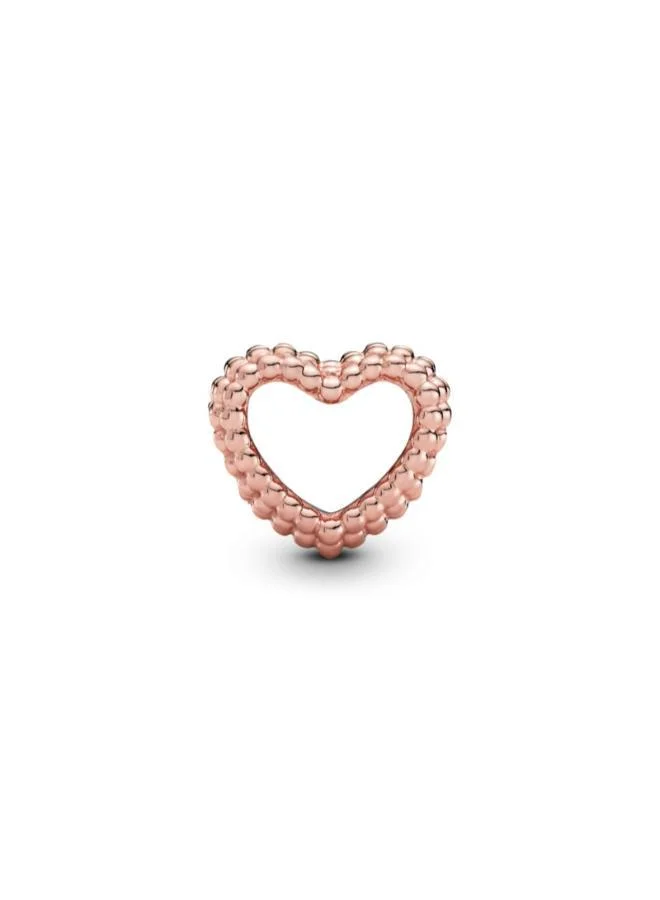 Beaded Open Heart Charm