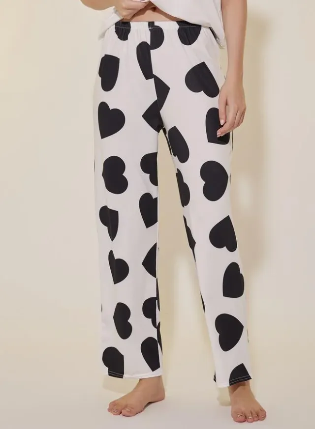 Heart Print Ruffled Pajama Set – image 5