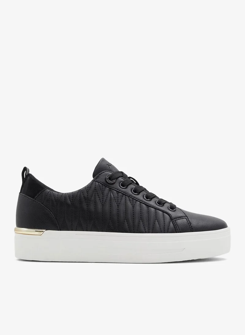 Lace-Up Low Top Sneakers Black