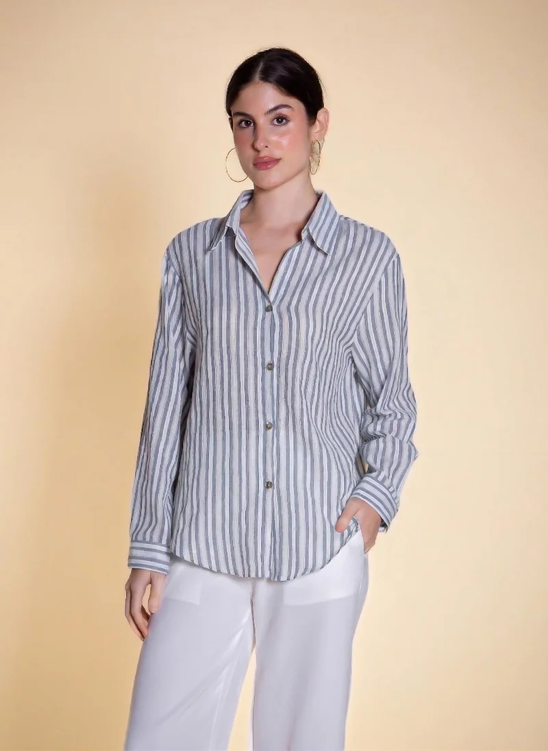 Textured Comfort Shirt Grey