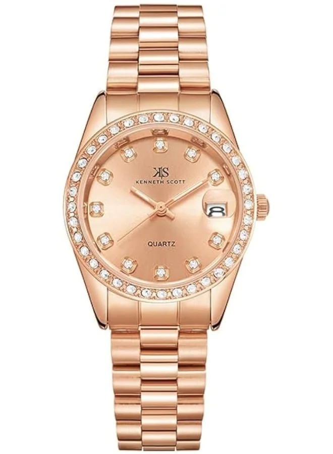ساعة يد نسائية ستانلس ستيل بعقارب - -  مم