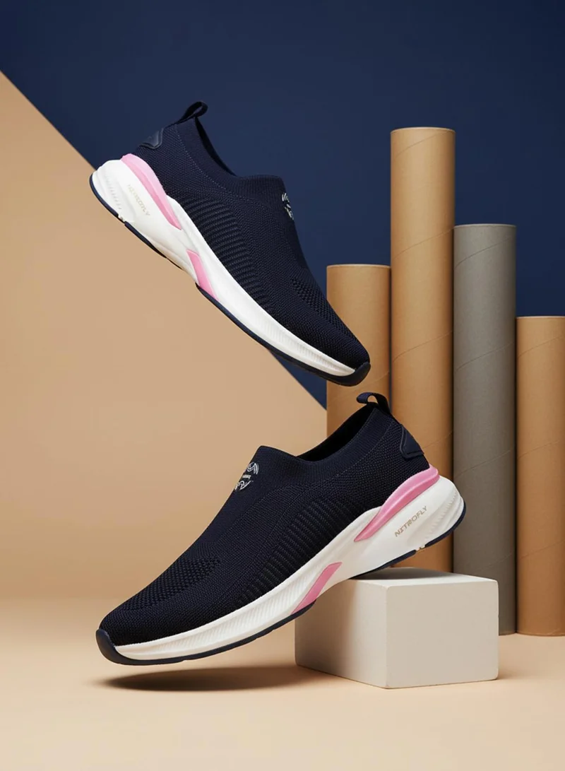 Women's Lightweight Minimalist Slip On Walking Shoes Dark Blue
