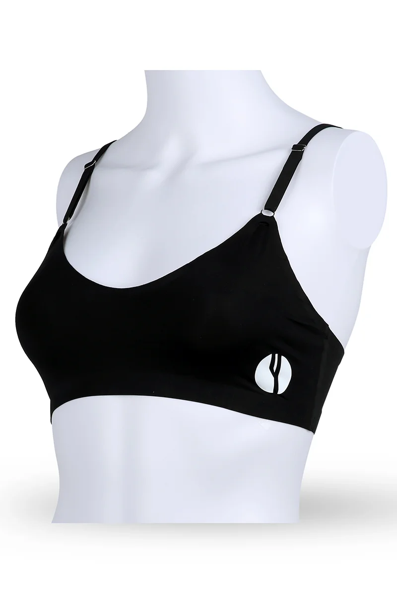 YesEco Seamless Wireless Bra Black
