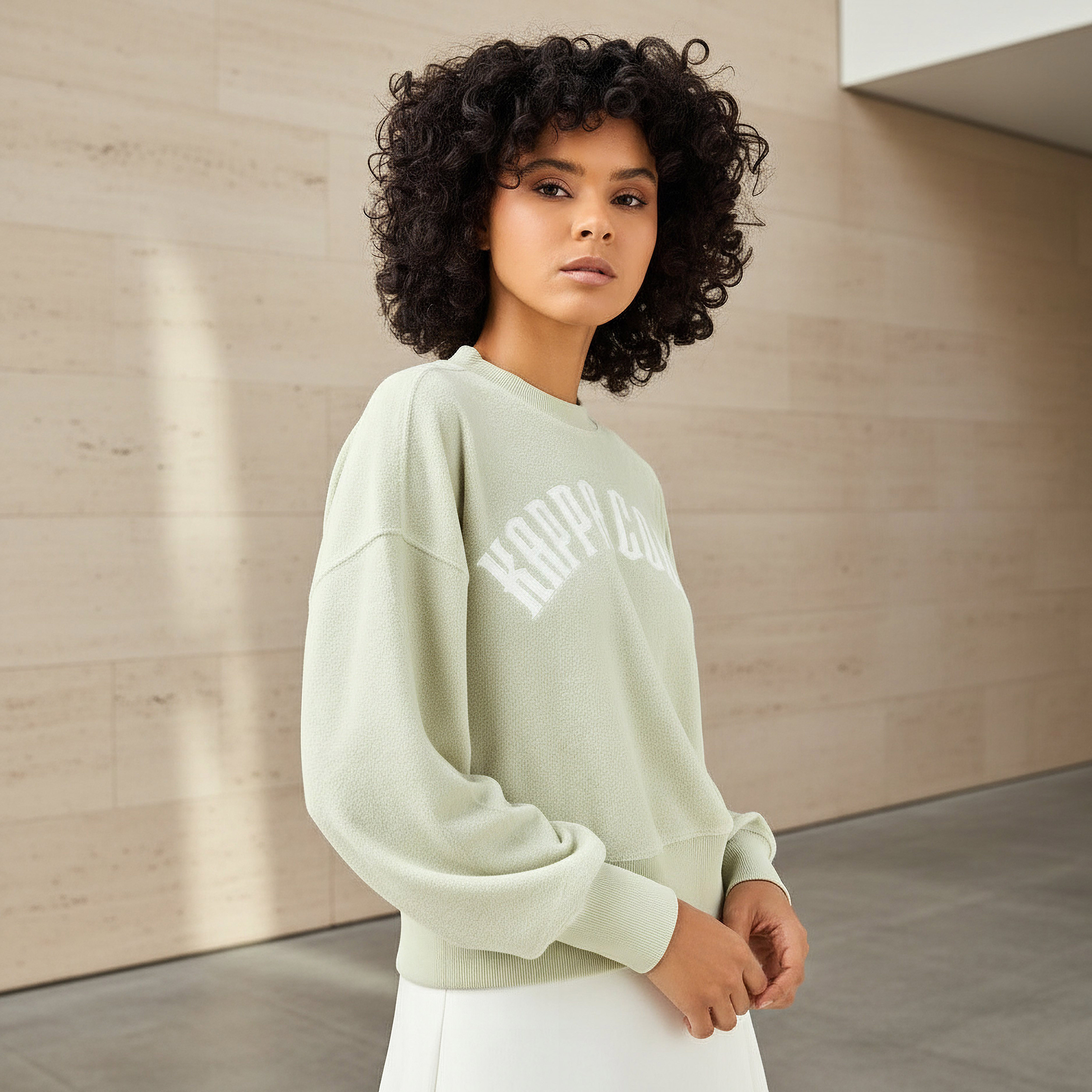 Kappa Women's Printed Sweatshirt Green
