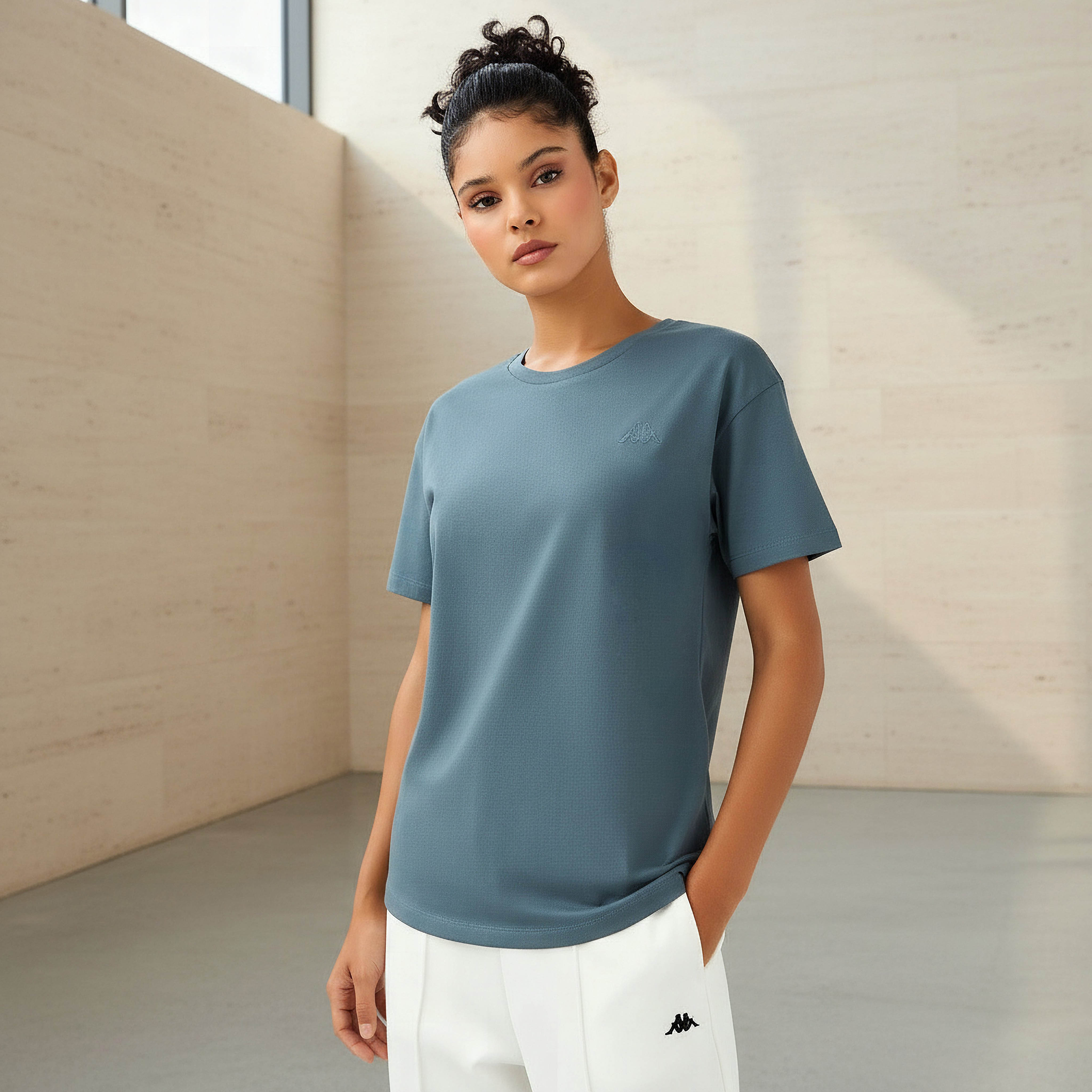 Kappa Women's Round Neck T-shirt Blue