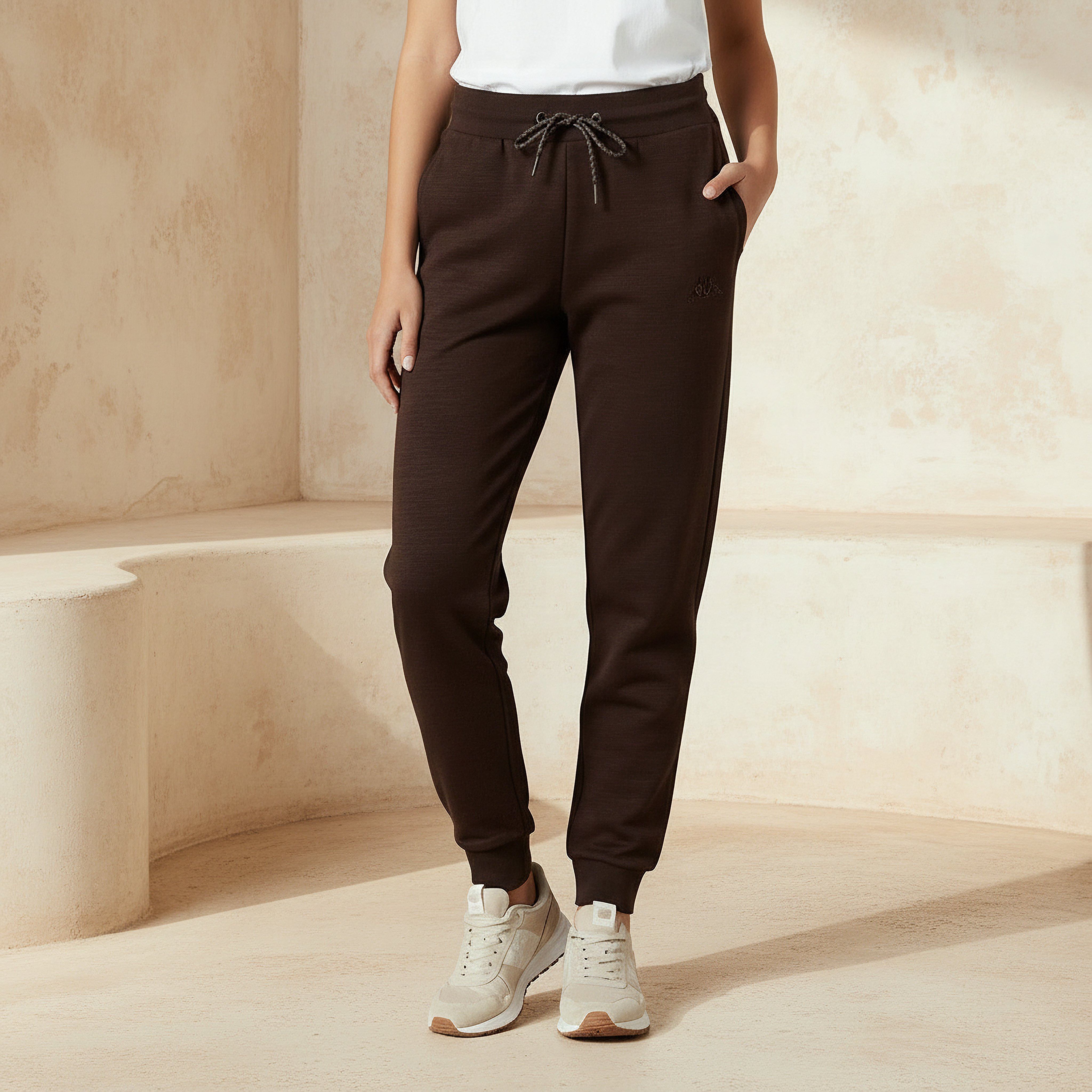 Kappa Regular Fit Joggers Brown