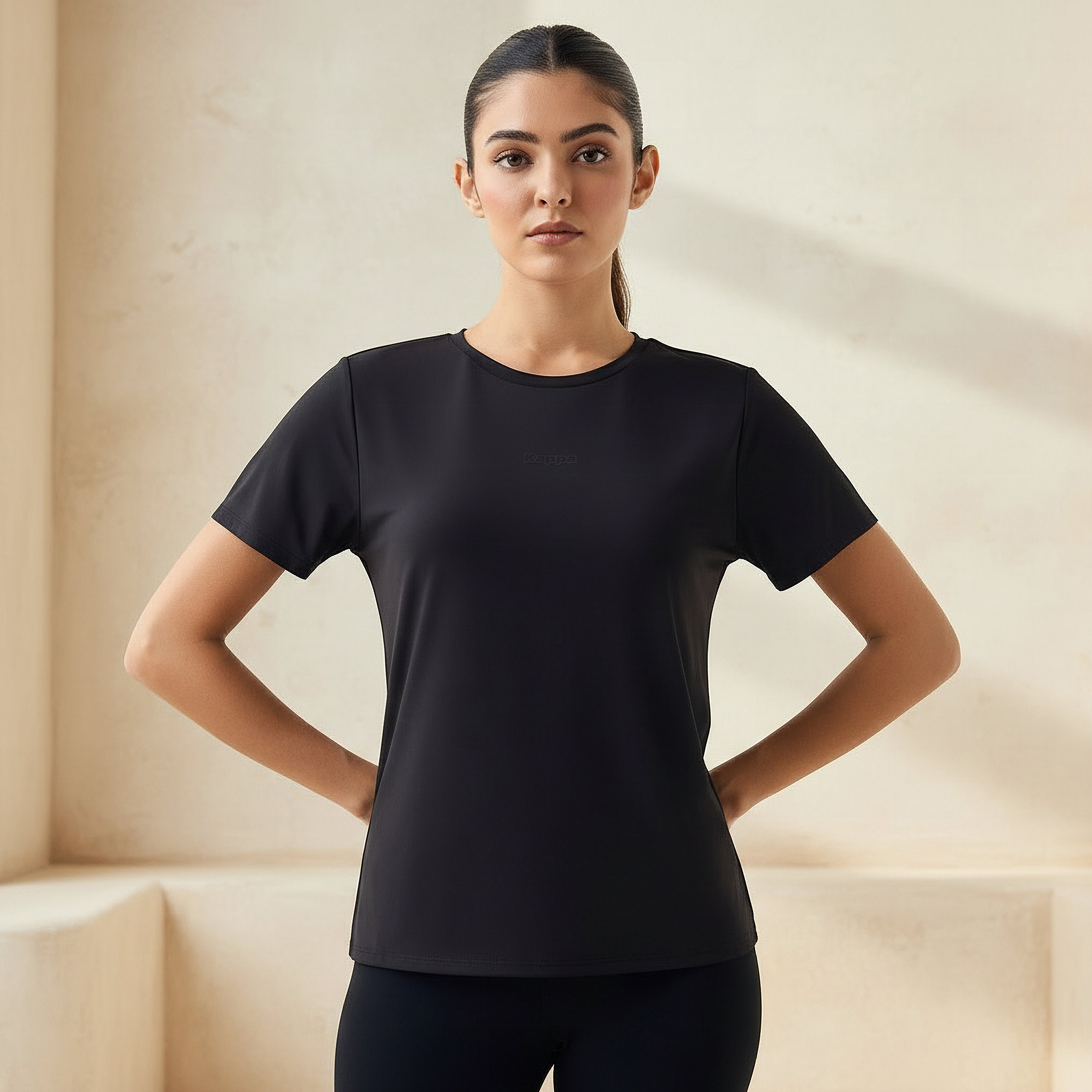Kappa Women's Lite Performance Perforated T-Shirt Black