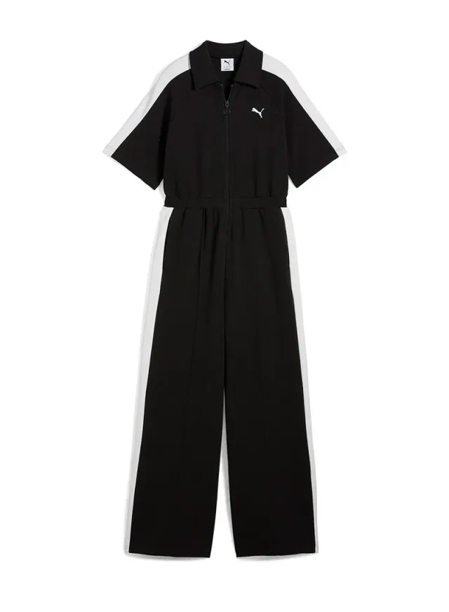Puma Black Double Face Jacquard Jumpsuit for Women – image 4