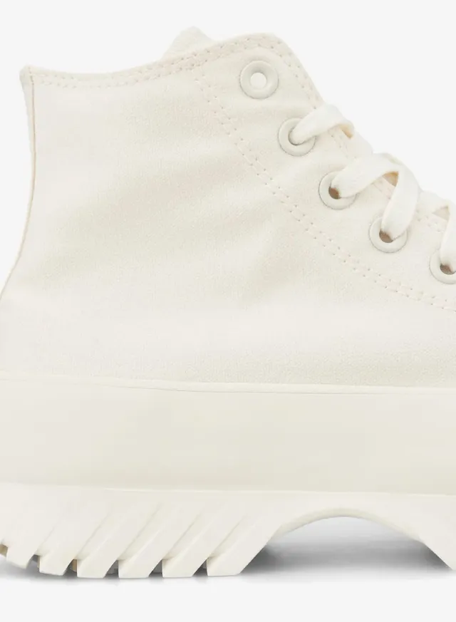 Ivory High-Top Canvas Platform Sneakers with OrthoLite Insole – image 5