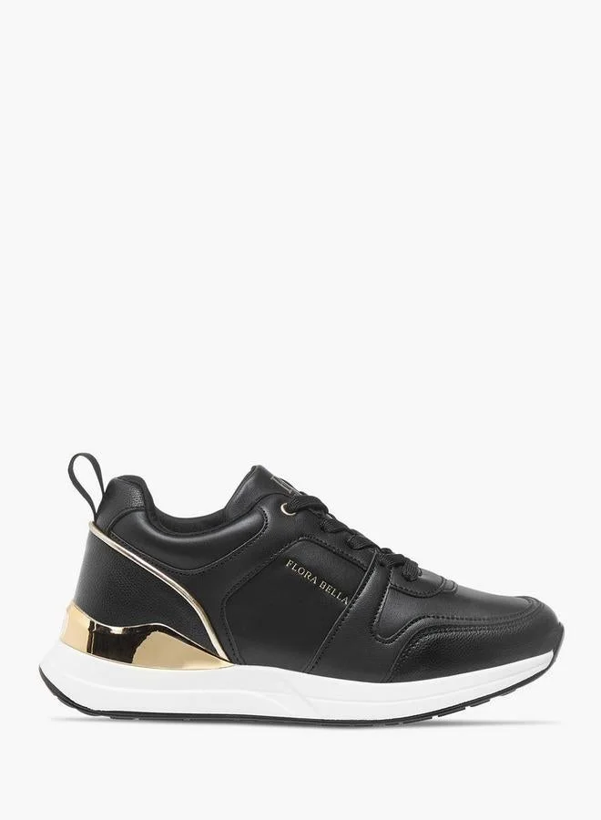 Women's Panelled Lace-Up Ankle Sneakers Black