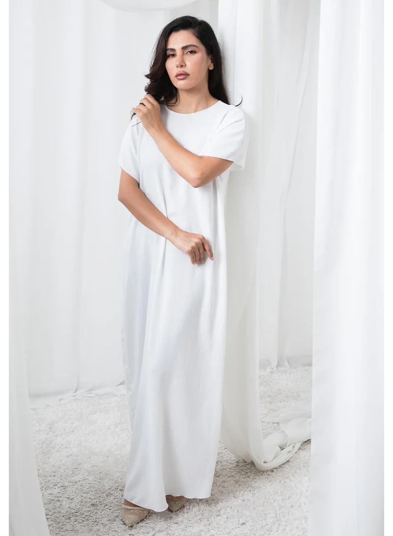 CEY Fabric Abaya Inner Slip White