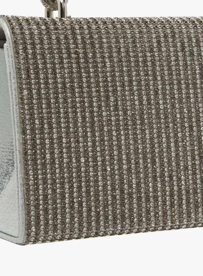 Rhinestone Embellished Clutch With Button Closure Ramadan Collections