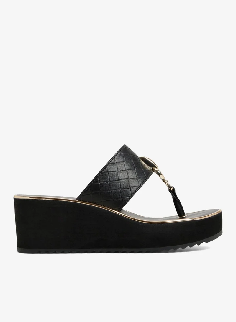 Penelopy-In Women’s Wedge Heels Black