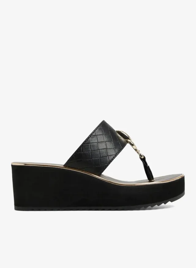 Penelopy-In Women's Wedge Heels Black