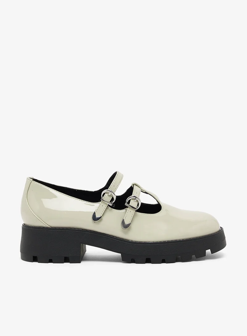 Maya Platform Ballerinas Beige