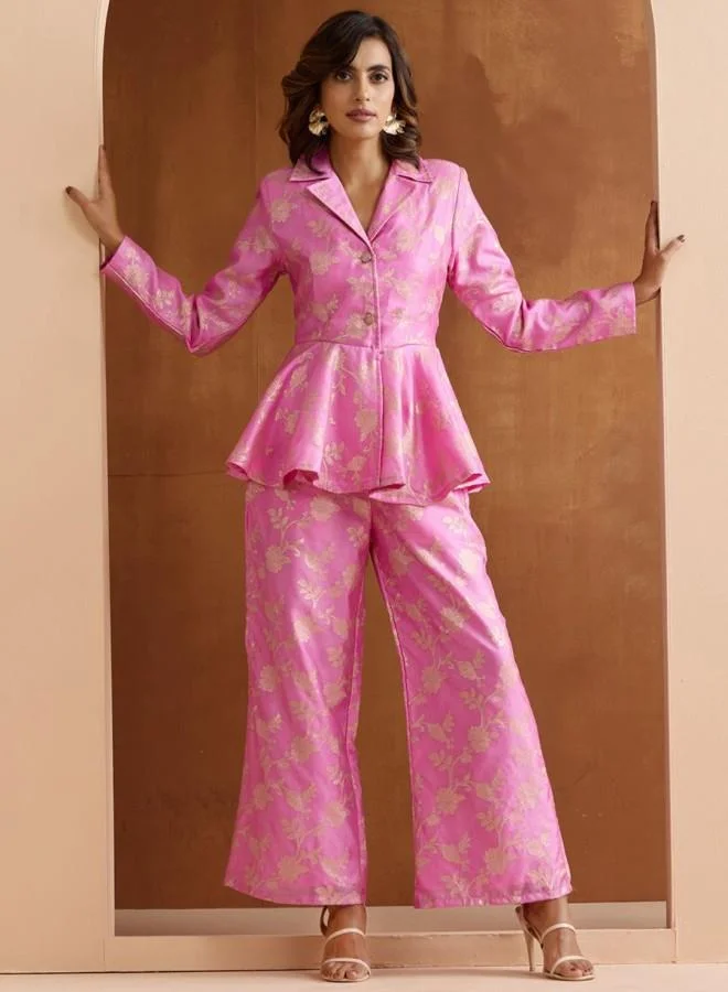 Embroidered Tunic & Palazzo Co-ord Set Lilac