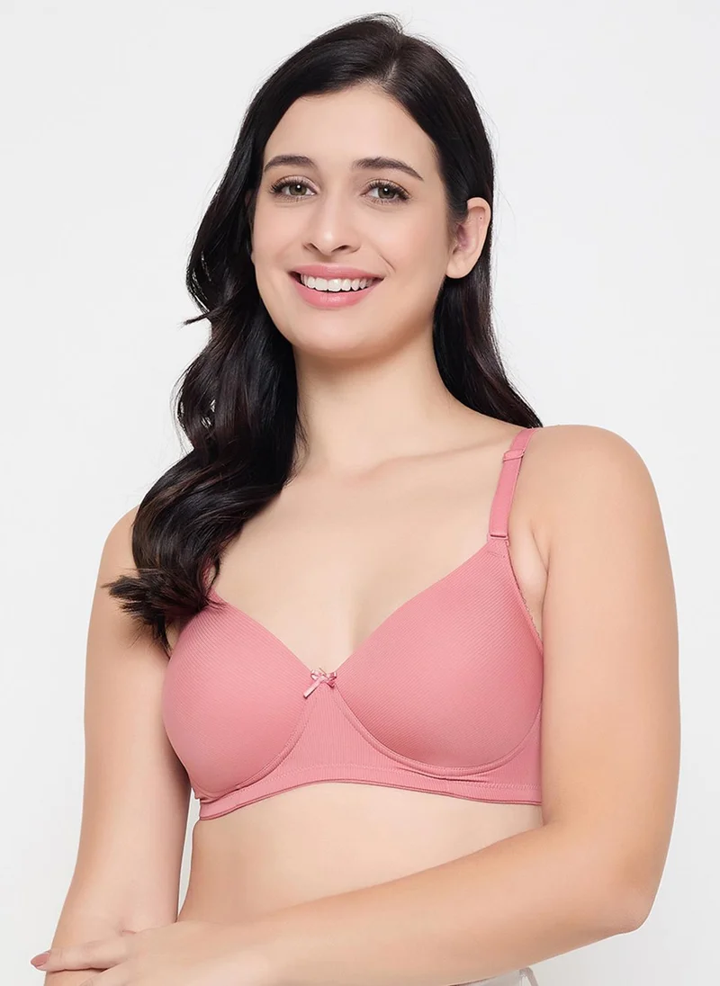 Clovia Padded Non-Wired Multiway T-shirt Bra Peach