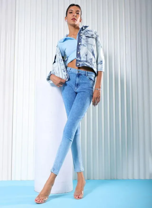 Women's High-Rise Skinny Jeans Blue