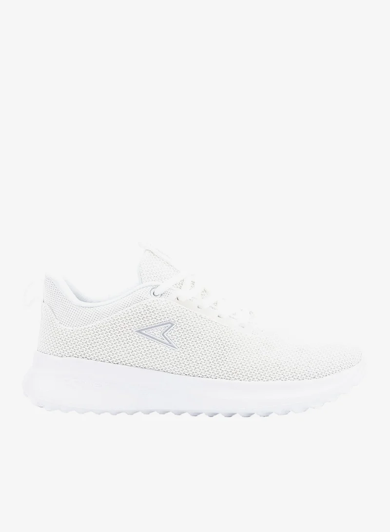 Power Lace-Up Casual Sneakers White