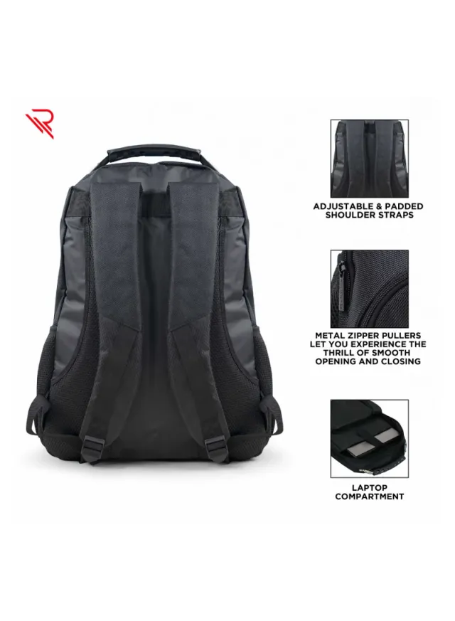 Reflection 3-Compartment Travel and School Backpack Black – image 6