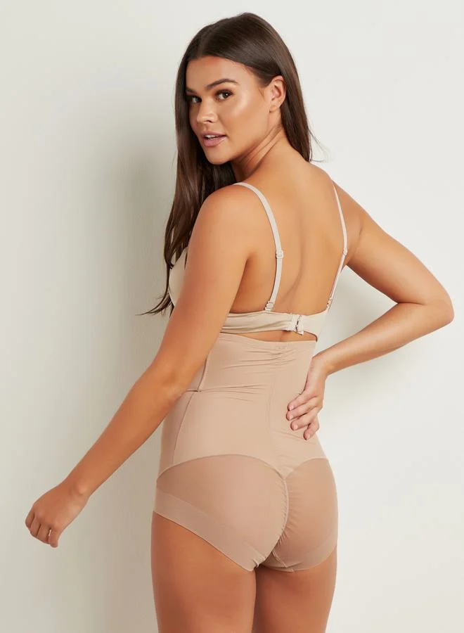 High Waist Firm Control Shaping Brief - Tan