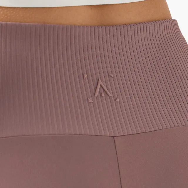 Regular Fit Flared Leggings with Ribbed Panel – image 4