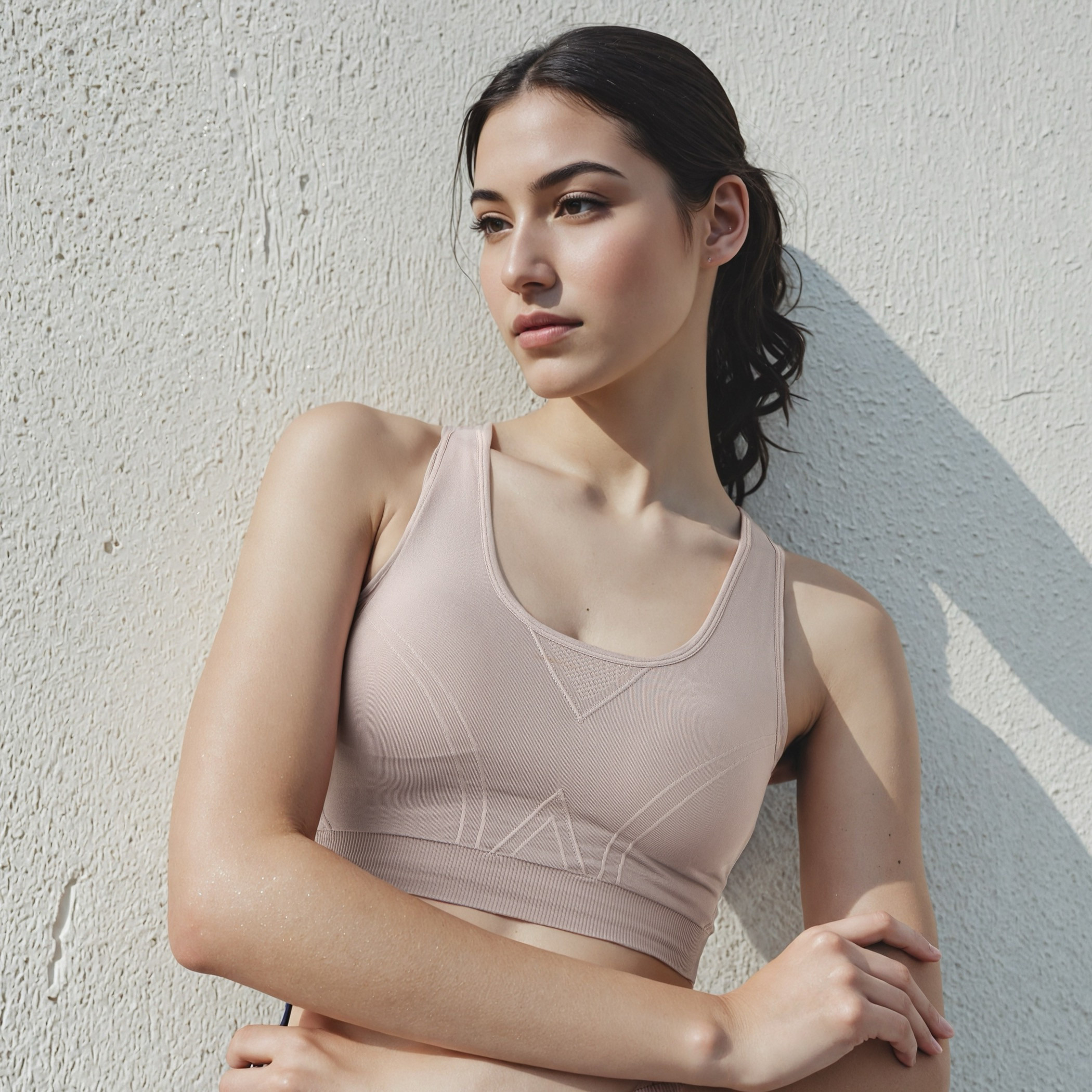 Women's Racerback Sports Bra Grey