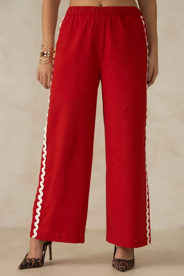 Women's Cotton Flared Dinner Pants – image 3