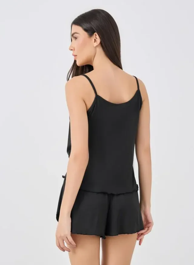 Strappy Top & Shorts Pajama Set – image 5