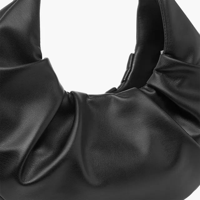 Ruched Crescent Hobo Bag with Adjustable Strap and Magnetic Closure – image 5