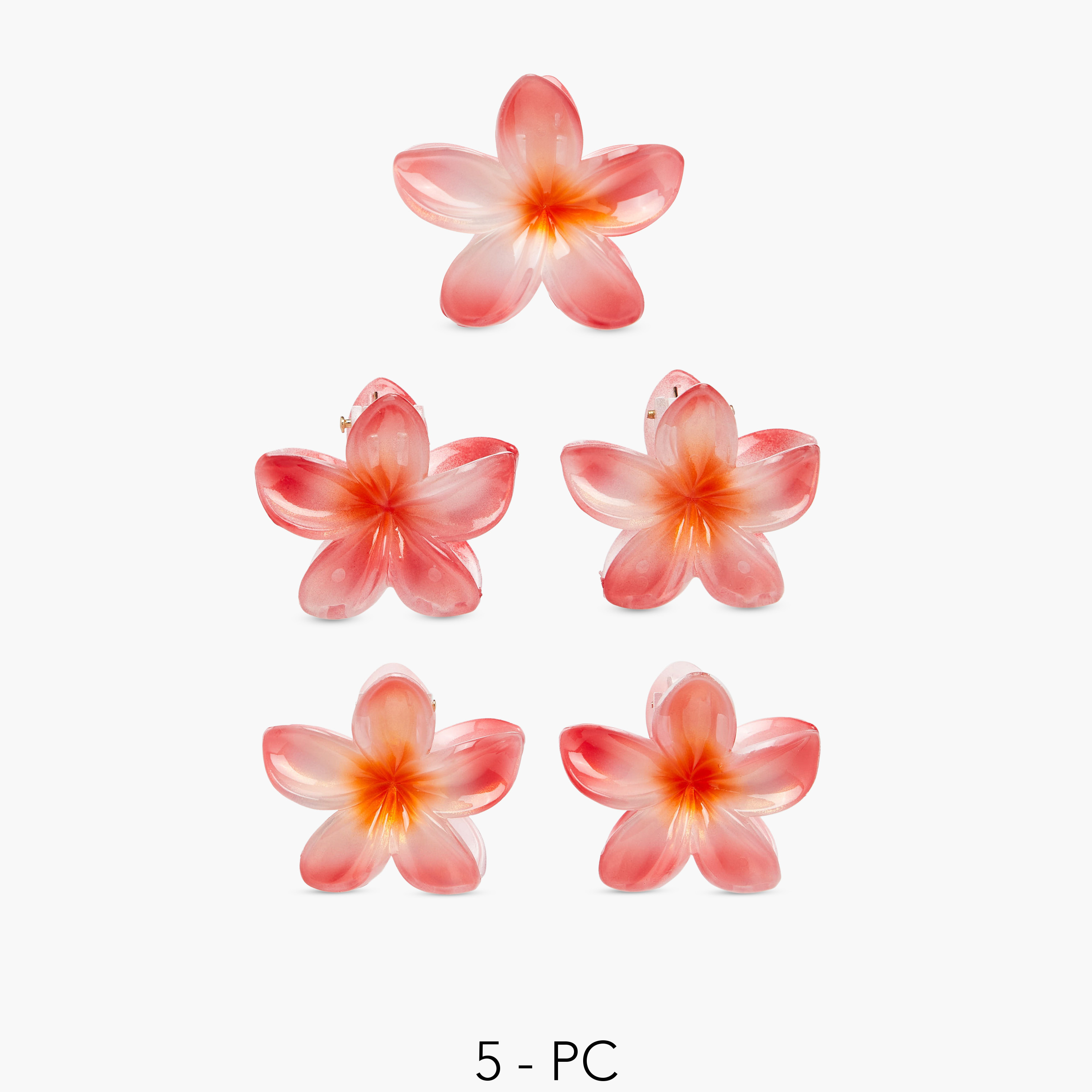 Pack of 5 Floral Hair Clamps
