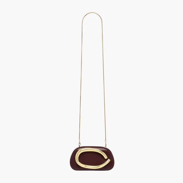 Metallic Accent Clutch with Detachable Chain Strap – image 3