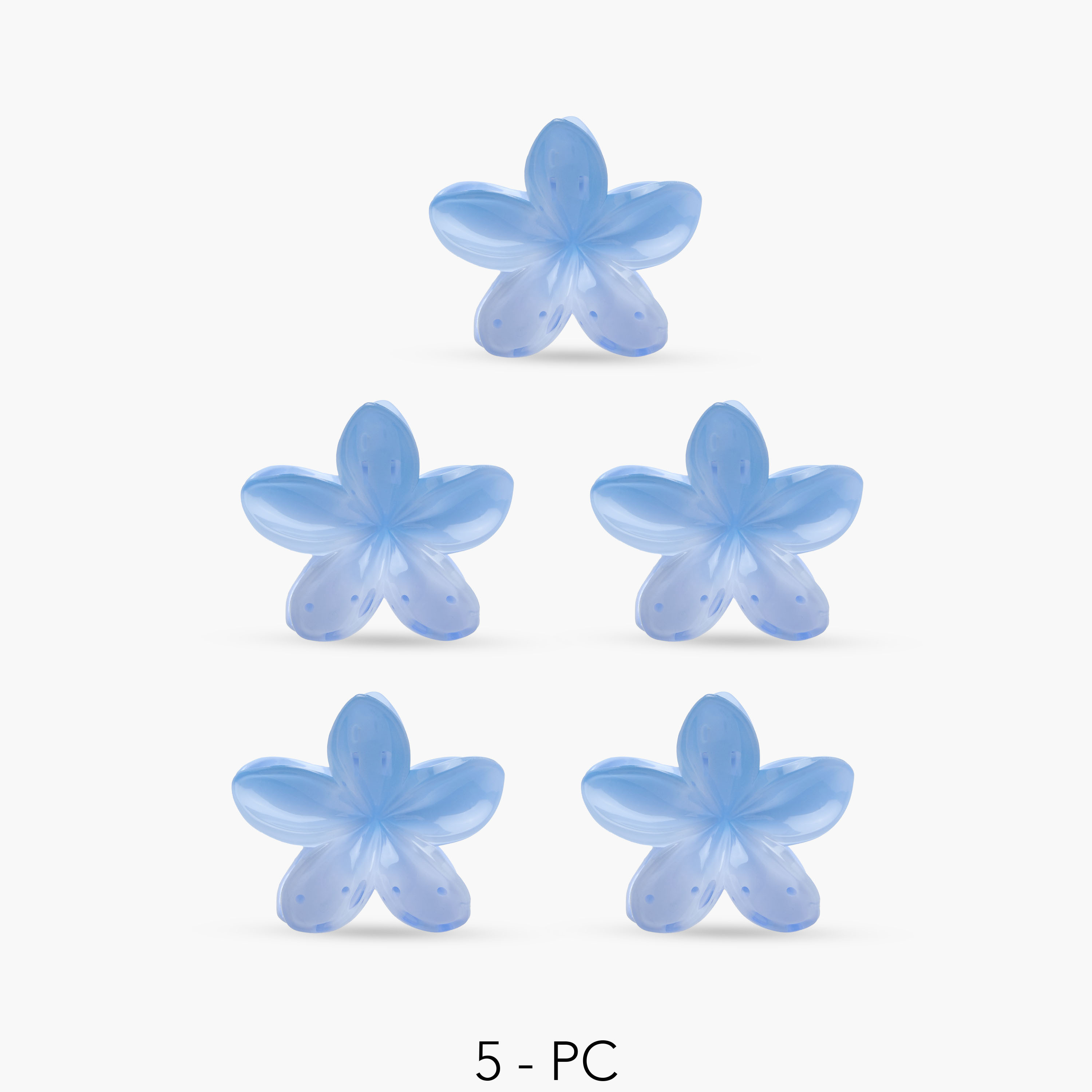 Pack of 5 Floral Hair Clamps