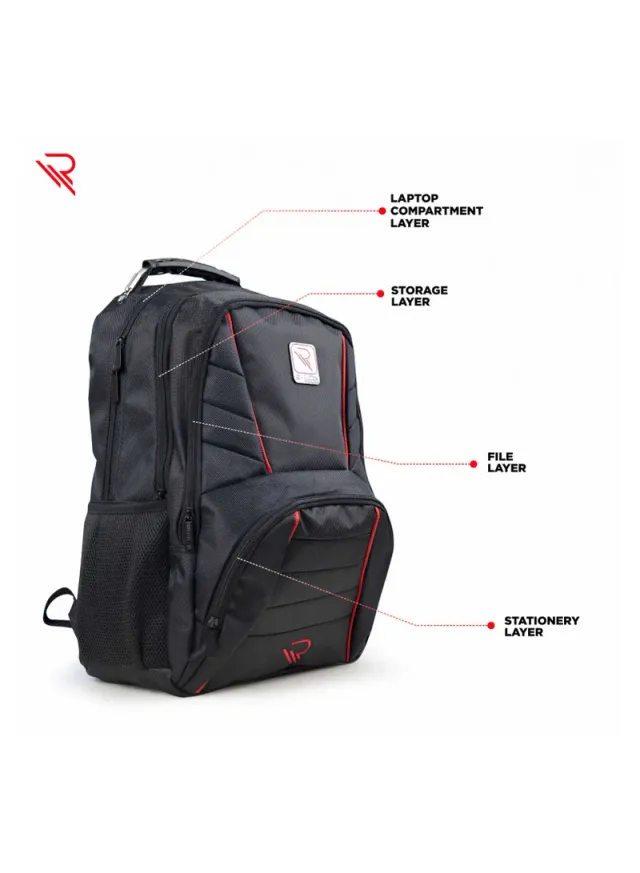 Reflection 3-Compartment Travel and School Backpack Black – image 7