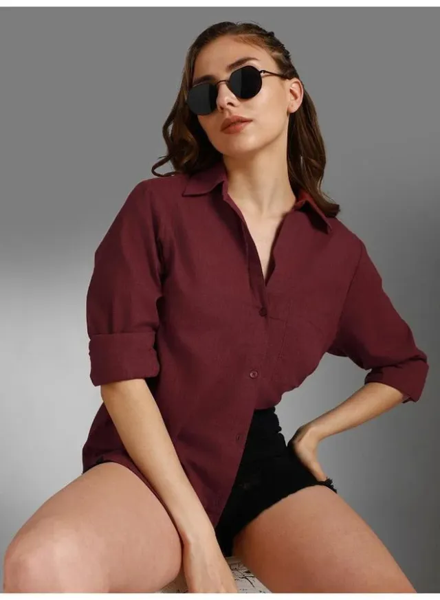 Women's Cotton Button Down Shirt White