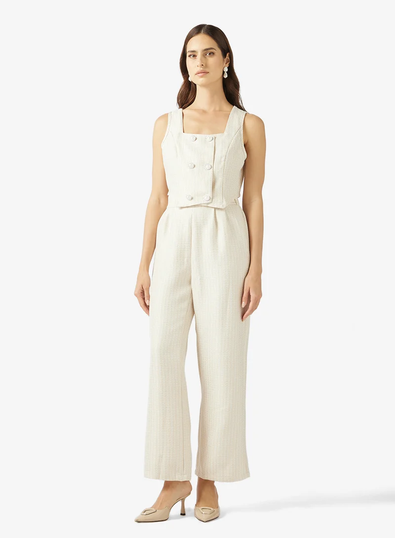 Tailored Vest & Pants Set White