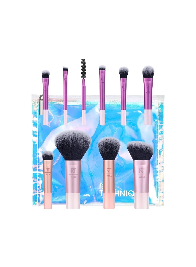 Real Techniques Cover & Conceal Dual-Ended Brush, Dark Magenta