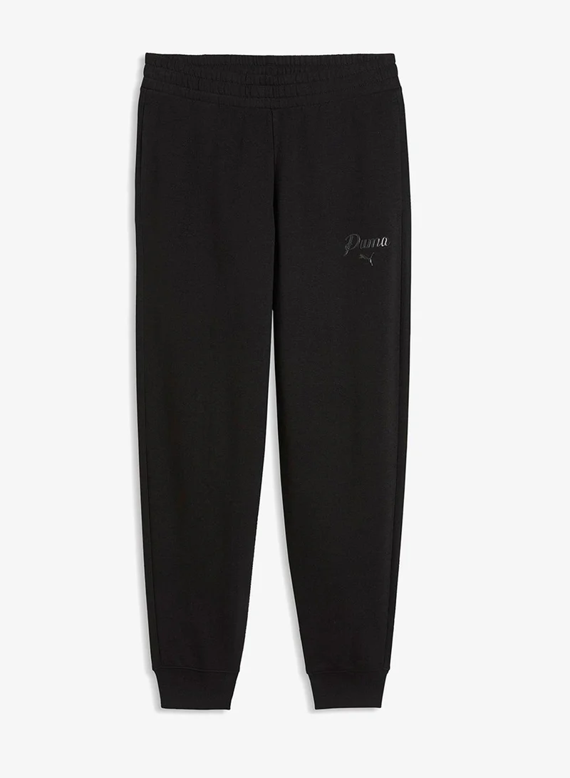 Essential Script Comfort Sweatpants Black