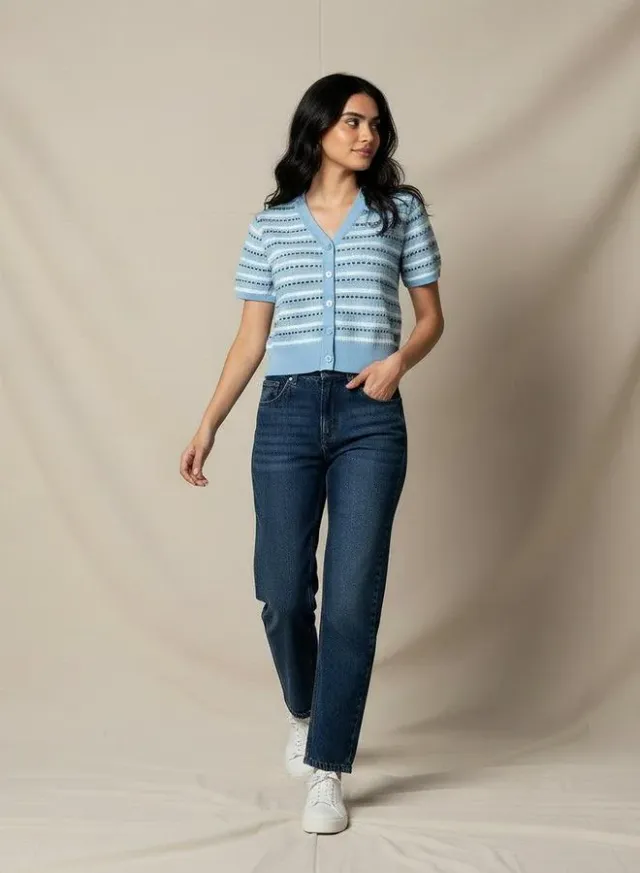 Lee Cooper Regular Fit Striped Cardigan – image 2