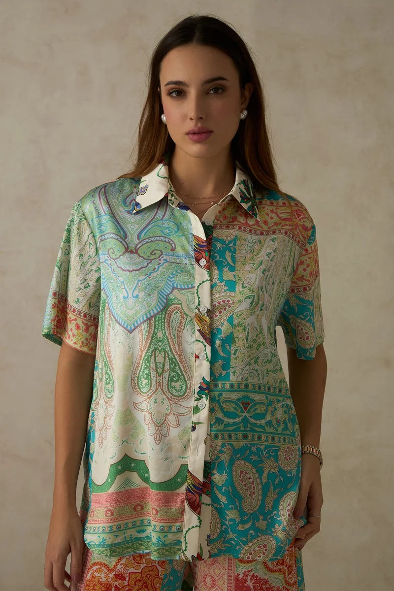 Virgio Women Abstract Floral Printed Shirt Multicolour
