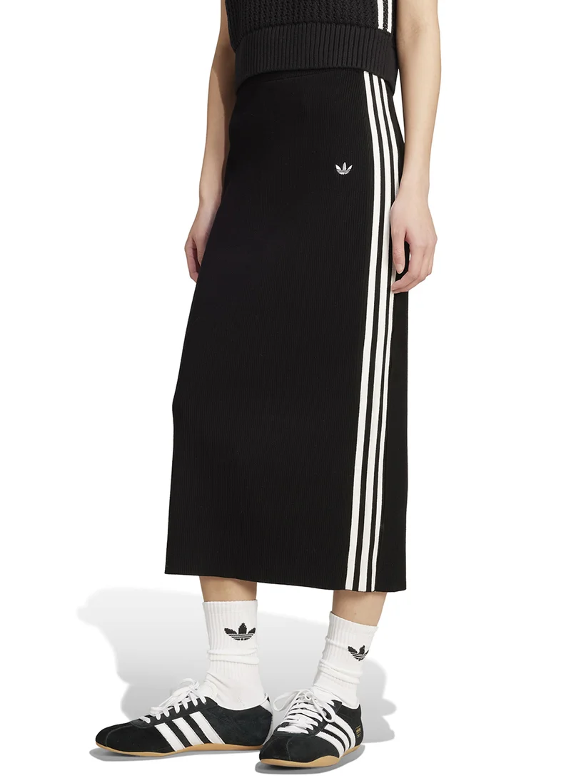Adicolor 3-Stripes Knitted Skirt Black