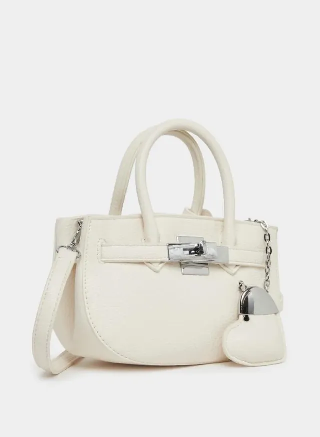 Styli Dual Handle Handbag with Heart Drop