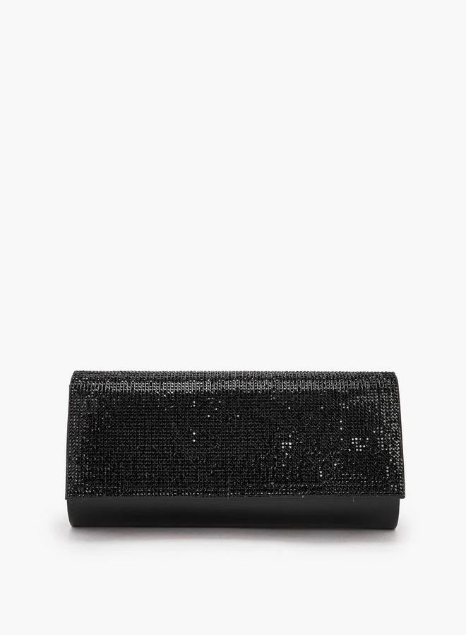 Embellished Clutch With Chain Strap
