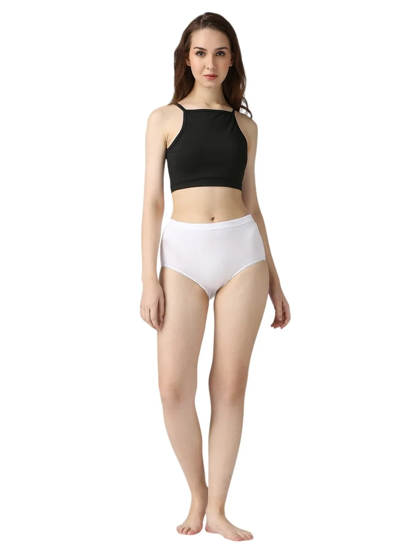 Women's 5-Pack High Waist Briefs White
