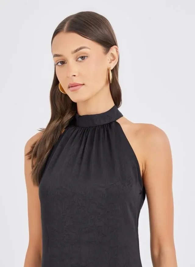 Halter Neck Sheath Maxi Dress – image 4