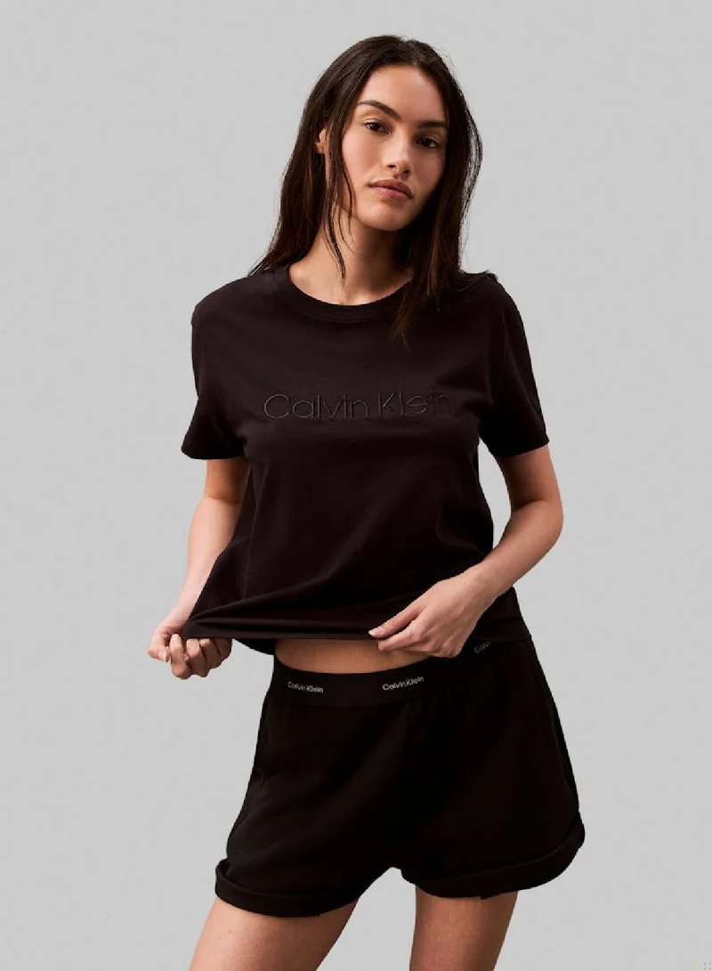 Cotton Lounge T-Shirt Black