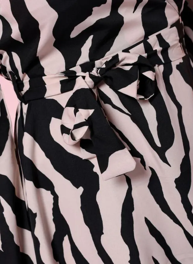 Women's Fit & Flare Animal Print Wrap Mini Dress – image 5